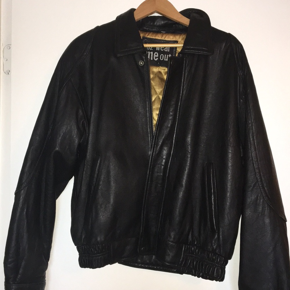 100% Leather Bomber Jacket